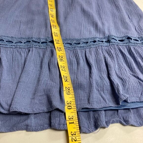 WILD BLUE SADIE ROBERTSON Blue Dress Size Large Ruffle Cottage Core - Picture 5 of 11